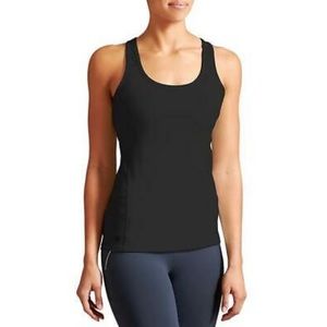 Athleta Swift Black Cross Racerback Tank